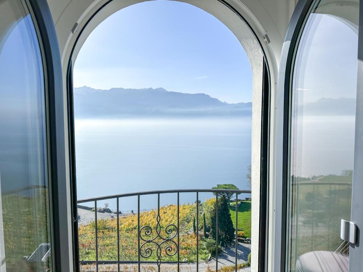 Room With 360° View Overlooking Lake Geneva And Alps Puidoux Exterior foto